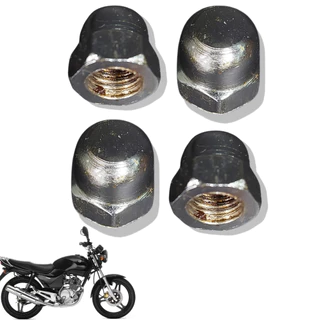 PORCA DO AMORTECEDOR CROMADA YBR 125 (KIT C/4)