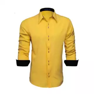 Camisa Social Masculina Manga Longa Lisa Slim