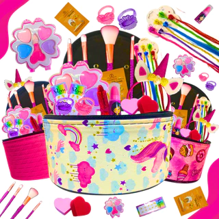 Kit Infantil Criança De Maquiagem Com Maletinha Make Linda Completa ROSA