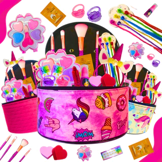 Kit Infantil Criança De Maquiagem Com Maletinha Make Linda Completa
