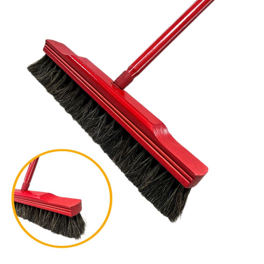 vassoura pelo animal 40cm crina de cavalo