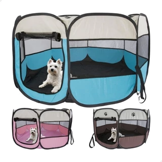 Cercado Pet Portátil Dobrável Versátil Octogonal Cachorro Gato Só porte Pequeno Ref: CW001/CW002