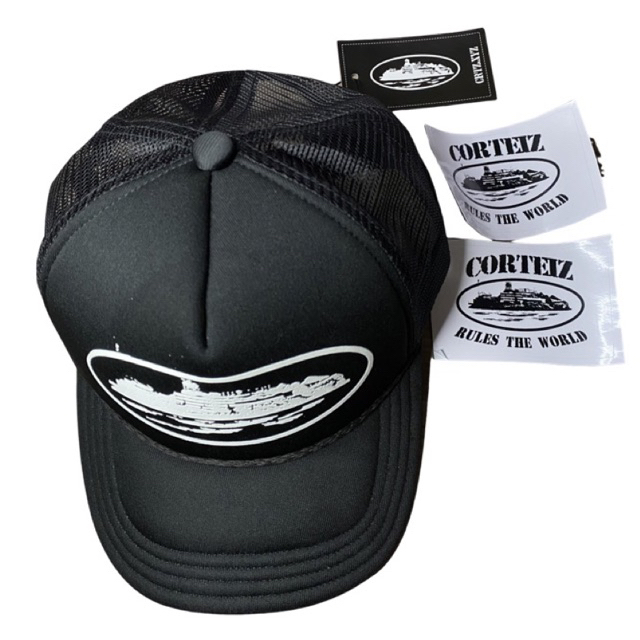 Boné Trucker Corteiz RTW Preto chapéu