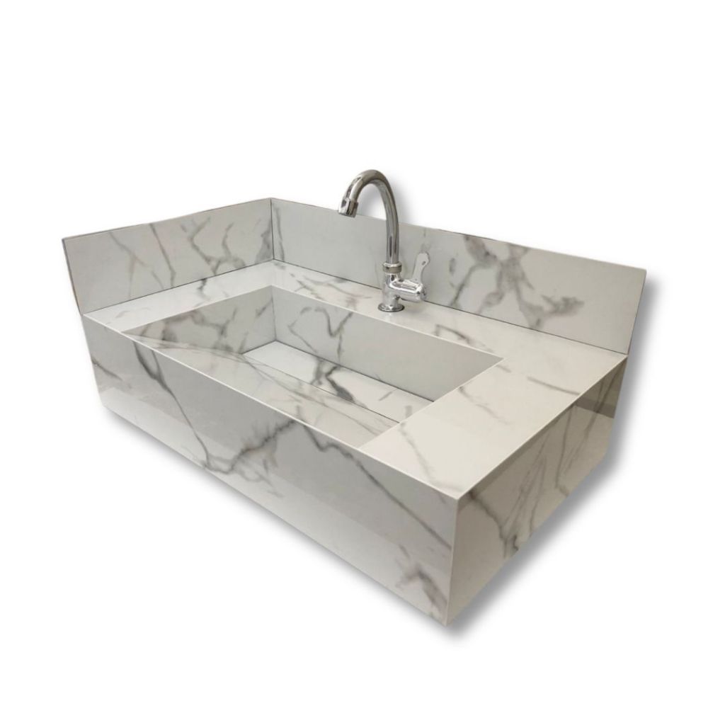 Pia De Porcelanato 50x35cm Carrara