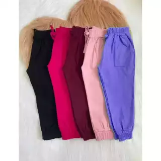 Kit 3 Calça Jogger infantil menina moda estilosa ENVIO DE CORES SORTIDAS