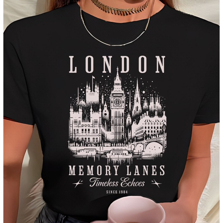 Camiseta Londres Inglaterra Feminina Slim Baby Look