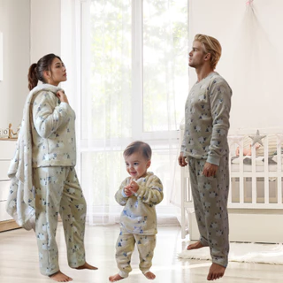 Pijama Fleece Longo Peludinho Ted Quentinho Outono Inverno