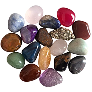 18 Cristais - Kit de Pedras 100% Naturais de Cristal - Pirita, Quartzo, Ametista, Citrino, Onix, ... em Oferta na Shopee