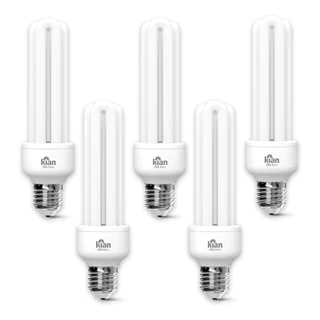 Kit 5 Lâmpadas Eletrônica 3U T3 E27 15w 127v