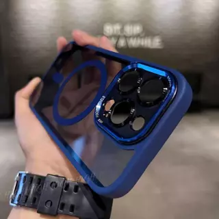 Nova Capa Magnética Resistente Choques De Titânio Para iPhone Support Magsafe Com Proteção De Lente