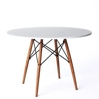 Mesa de jantar 90cm charles eames eiffel redonda