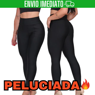 Calça Legging Flanelada Montaria Feminina Peluciada Com Bolso Zero Transparência