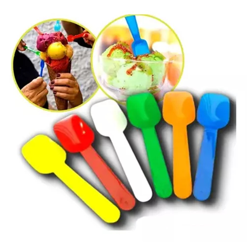 Pazinha Colorida para Sorvete Colherzinha Colher | Shopee Brasil