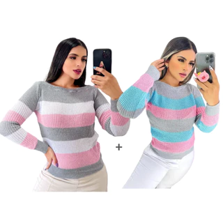 Blusinha feminina 3 cores ticot luxo blogueira KIT COM 2