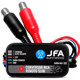 Conversor Digital Fio para Rca Remoto Slim 12V Jfa Eletronicos Automotivo Cd Dvd Som Original