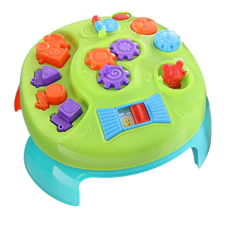 Brinquedo Mesinha Didática Interativa Infantil c/ Som JP Brink Kids Colorida p/ Bebes Crianças Atividades Escola Creche