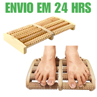 Massageador Para Pés 5 Rolos Em Madeira Natural Terapia Relaxante Anti-stress em Oferta na Shopee