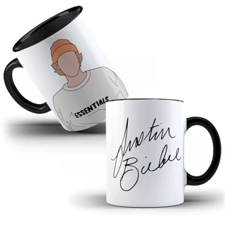 Caneca de Porcelana Justin Bieber Autografo