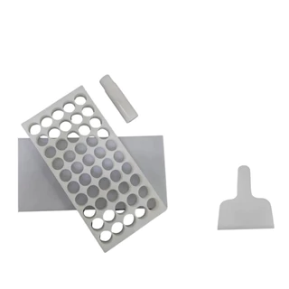 Placa Porcionadora de Doces Brigadeiro Beijinho 13g 45 Furos + Espátula