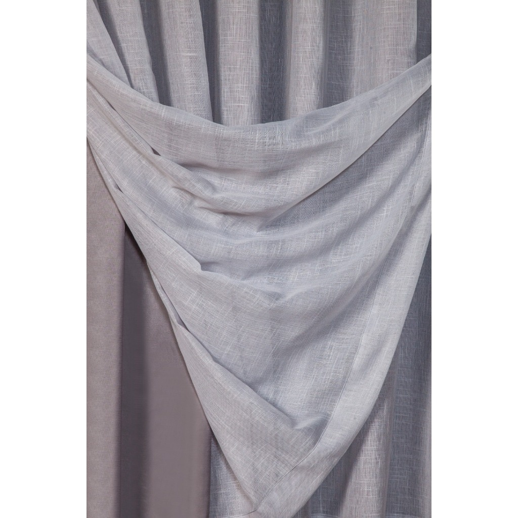 Cortina Voil Gaze de Linho 6,00 x 2,40/2,50/2,60/2,80 c/ Forro de Microfibra