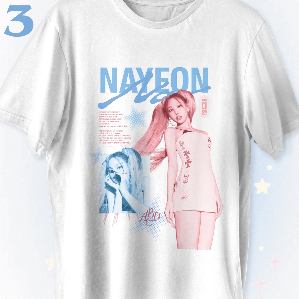 Camisesta Unissex NAYEON 'NA' Abcd TWICE y2k aesthetic | Shopee Brasil