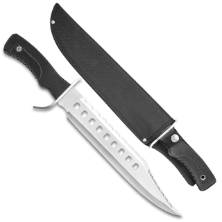 Facão Tático Militar Extremamente Afiado Resistente Camping Roça - Com Bainha (Área de corte: 30cm)