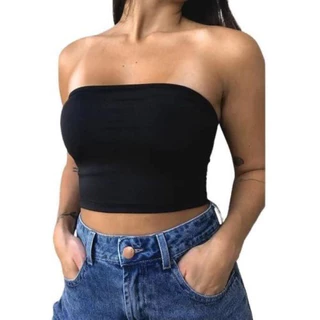Top Croppped Tube Tomara Que Caia Suplex Croped Faixa