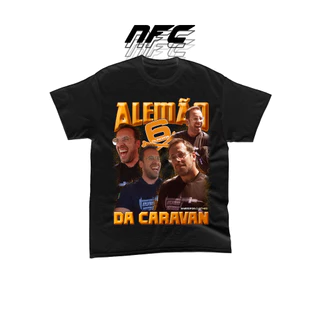 Camiseta Oversized Bootleg Alemão da Caravan Gearhead Unissex Estampada P M G GG Algodão