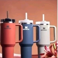 caneca térmica inox com alça e canudo tampa 1200 ml para cerveja gelada e copo para chá