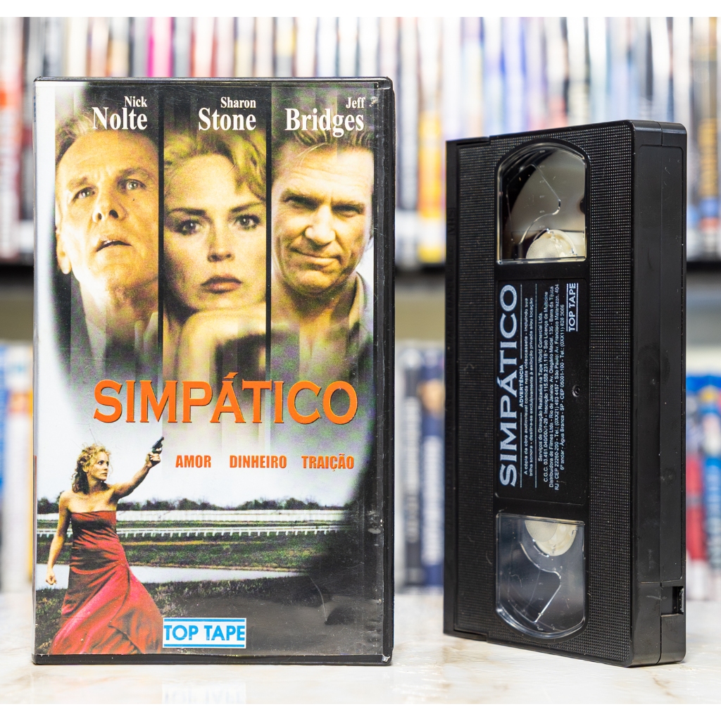 VHS Simpático - LEGENDADO - Nick Nolte Sharon Stone Jeff Bridges