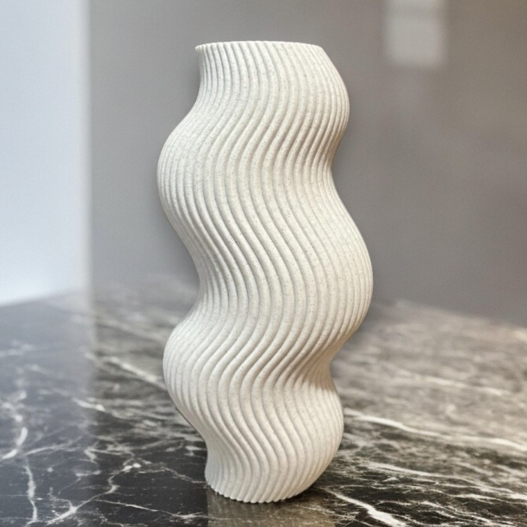 VASO DECORATIVO CANELADO ONDULADO PARA DECORAÇÃO MODERNA E SOFISTICADA