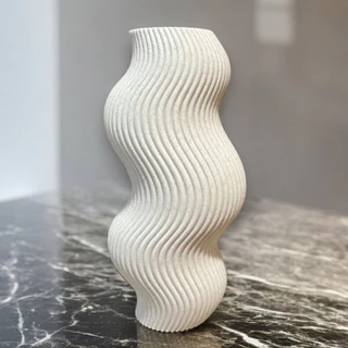 VASO DECORATIVO CANELADO ONDULADO PARA DECORAÇÃO MODERNA E SOFISTICADA