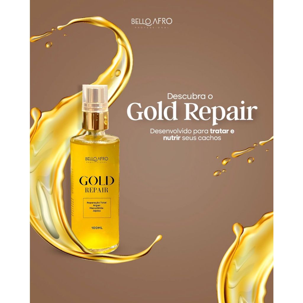 Oleo Gold Repair Extraordinario para Cabelos 100-ML | Shopee Brasil