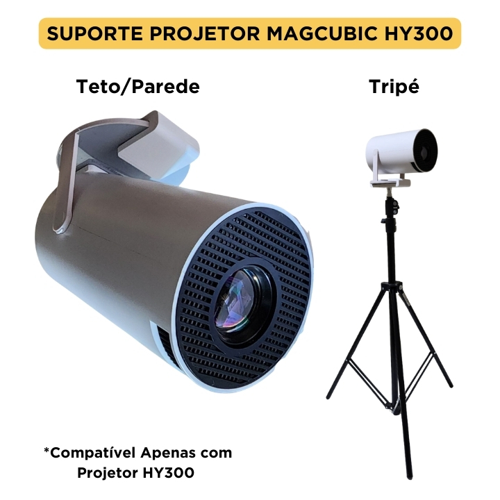 Suporte de Teto, Parede e Tripé Compatível com Projetor Magcubic HY300 ...