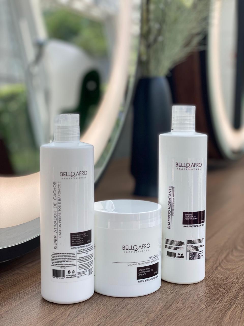 Kit Home Care Tradicional Bello Afro 3 produtos!! | Shopee Brasil