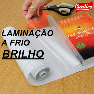 VINIL PARA LAMINAÇÃO A FRIO - BRILHO - TAMANHO 34x300cm