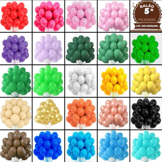 50~200 Balão numero 5 bexiga para festa aniversário 23 cores