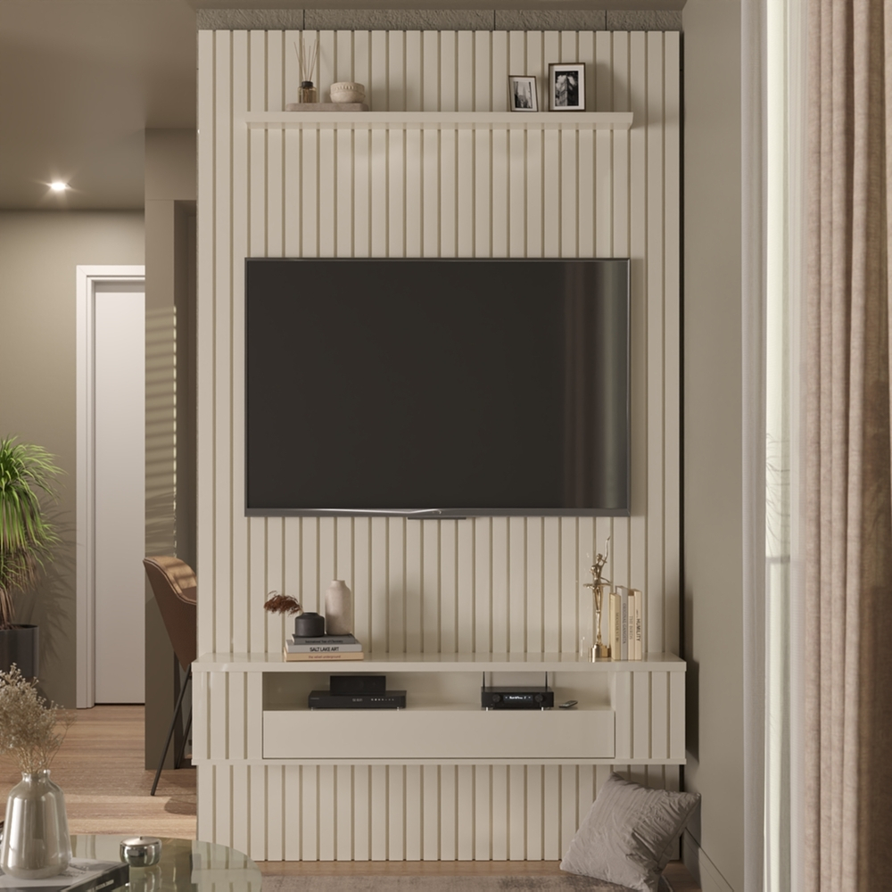 Painel Ripado para TV Até 55 Polegadas Intense com Nicho 139cm
