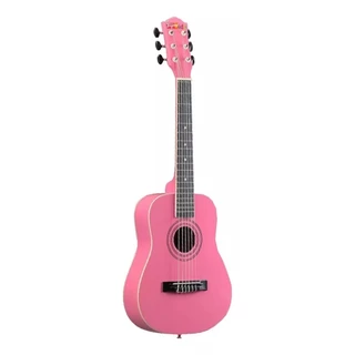 Violão Acústico Rosa 1/2 Infantil Kids Tagima Cordas Nylon Criança