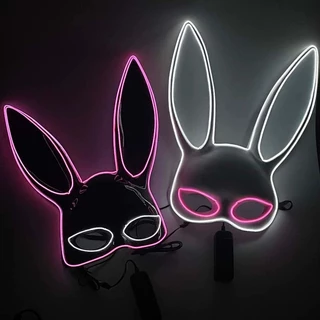 Máscara Cosplay HALB Plástica Kitsune Bunny Para Coelho A Cabeça Led Light up