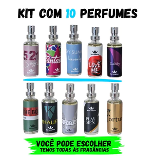 Kit 10 Perfumes De Bolso 15ml Escolha A Fragrância
