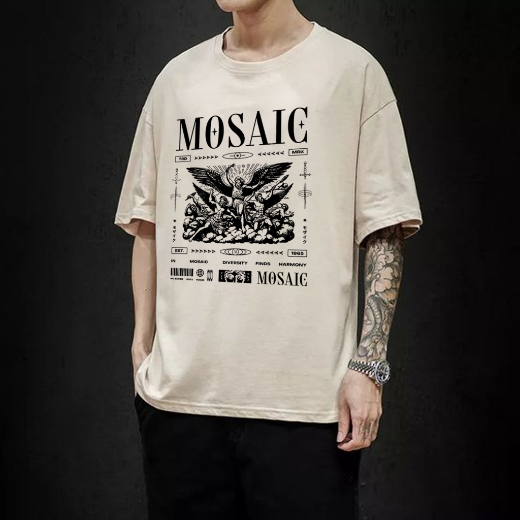 Camisa camiseta básica streetwear "mosaic"