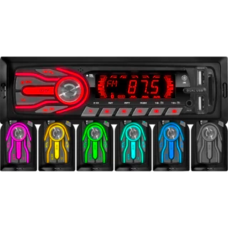 Rádio MP3 Player Som Automotivo Bluetooth 7 Cores 2x Usb Leitor Cartão Sd Fm 4x25w 5566SE em Oferta na Shopee