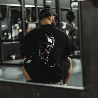 Camiseta Academia Masculina Venom GYM Camisa Oversized Grande Treino Premium Lançamento