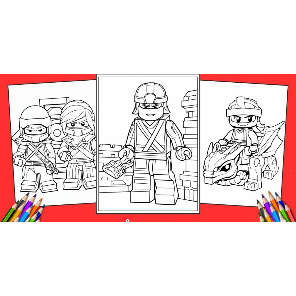 Kit 50 Desenhos Para Pintar E Colorir Lego Ninjago - Folha A4 Inteira! 1  Por Folha! | Shopee Brasil