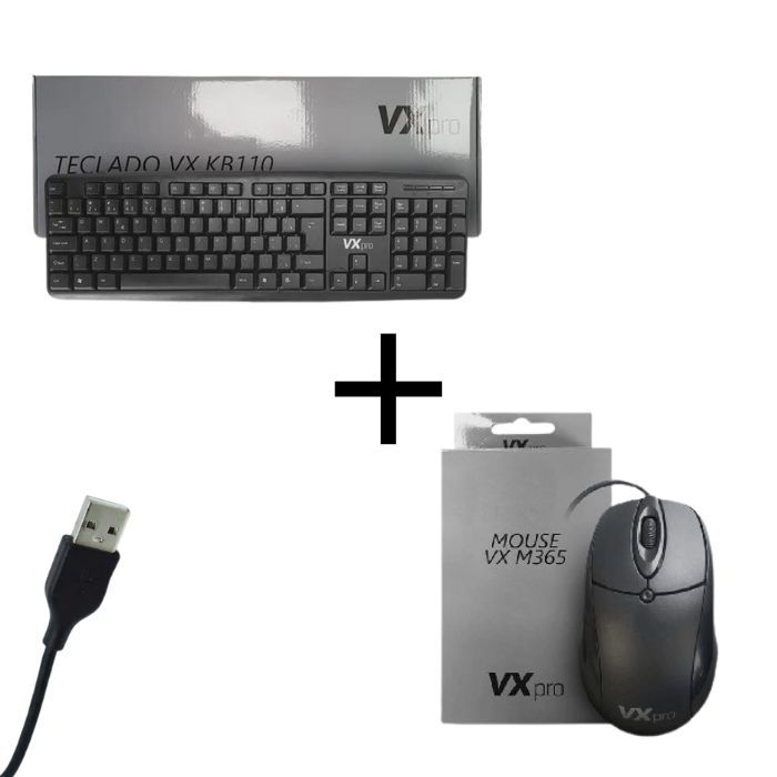 Kit Teclado e Mouse Com Fio Para Pc Computador Notebook Cabo Sata