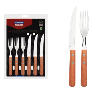 Faqueiro Tramontina 12 Peças Dynamic p/Churrasco Aço Inox