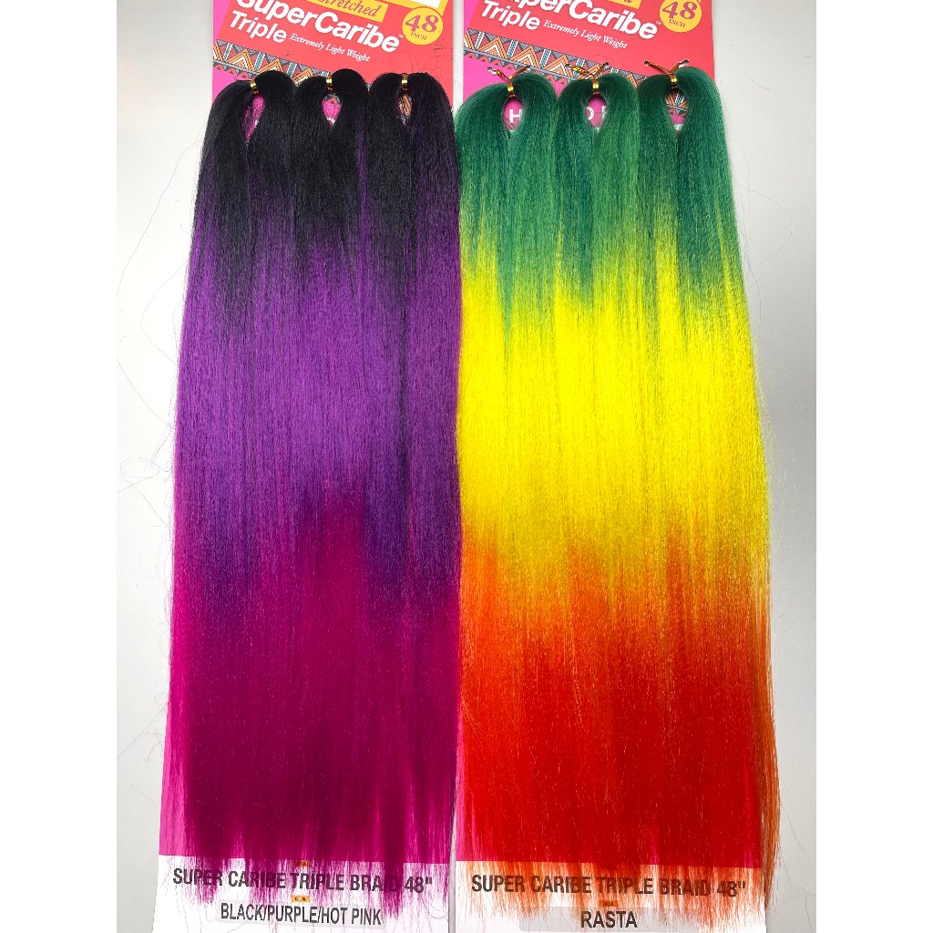 Cabelo Jumbo Caribe colorido para trança box braid caribenho Janet ...