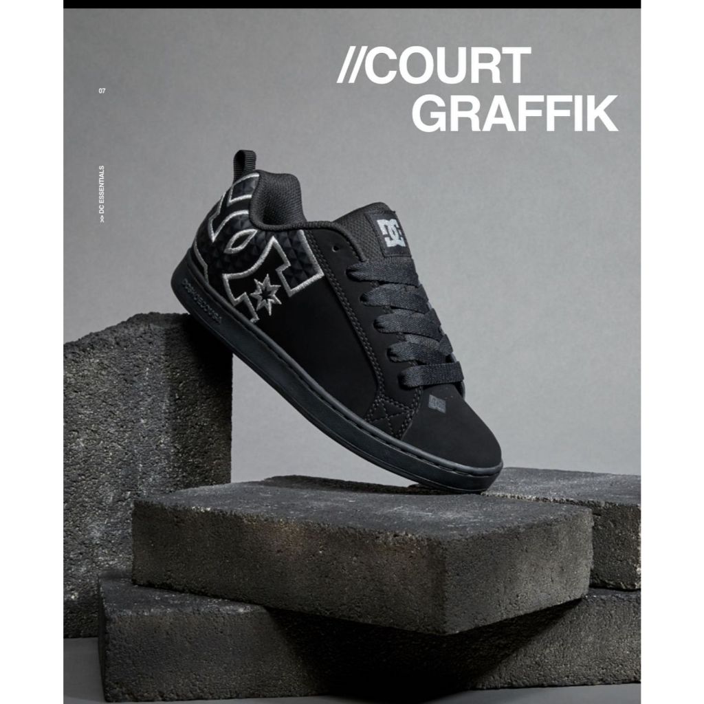 Novidade tenis masculino e feminino estiloso skatista Novo DC Court