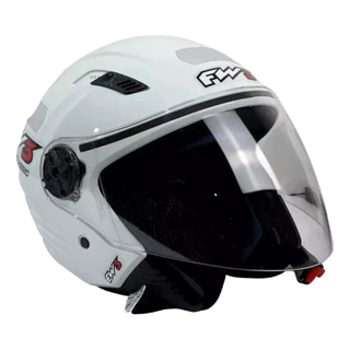 Capacete Fw3 Aberto X Open Classic Branco Preto Motoboy